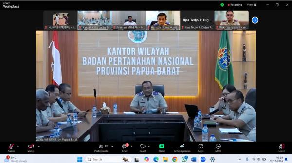 Beri Pengarahan ke Kanwil BPN Provinsi Papua Barat, Menteri Nusron Tekankan Perb...