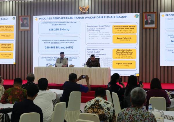 Berikan Kepastian Hukum terhadap Tanah Wakaf dan Rumah Ibadah, Menteri Nusron: K...