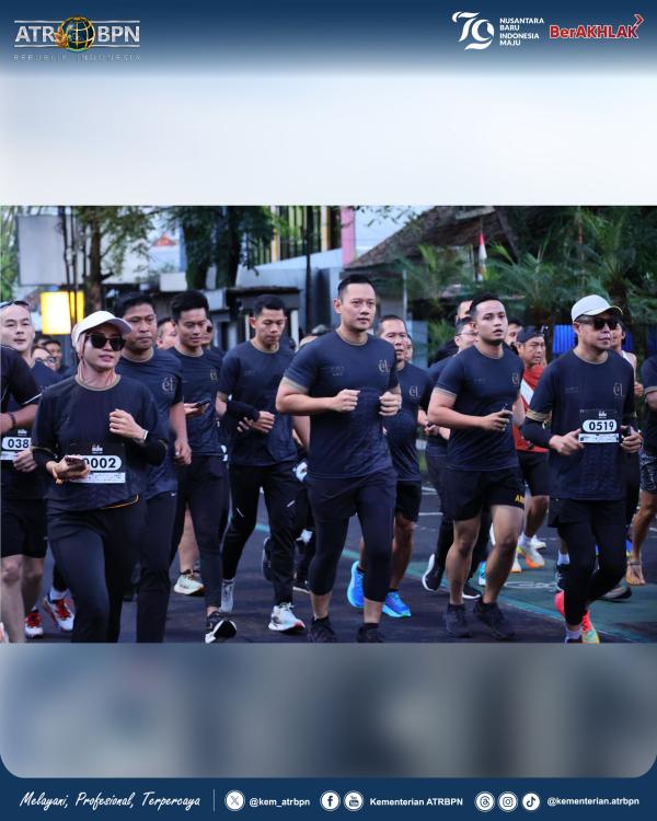 Menteri AHY Buka eL Run 2024, Apresiasi Rute yang Tunjukkan Keindahan Kota Bandu...